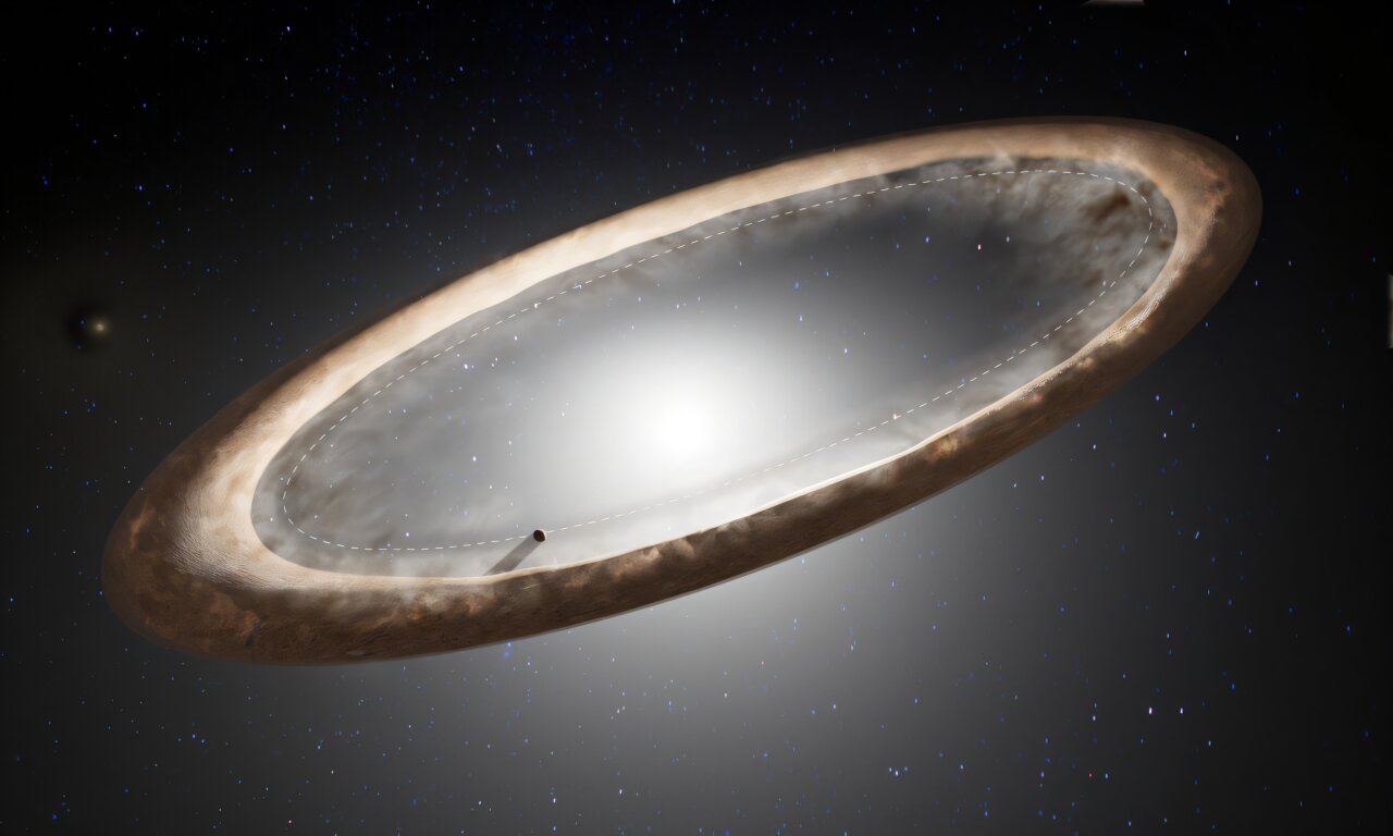 Fomalhaut star's warped ring shows evidence of sculpting by ancient planets