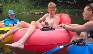 Teen Tubing Down River Reaches Hand Into Water And A Week-Old Baby Grabs On