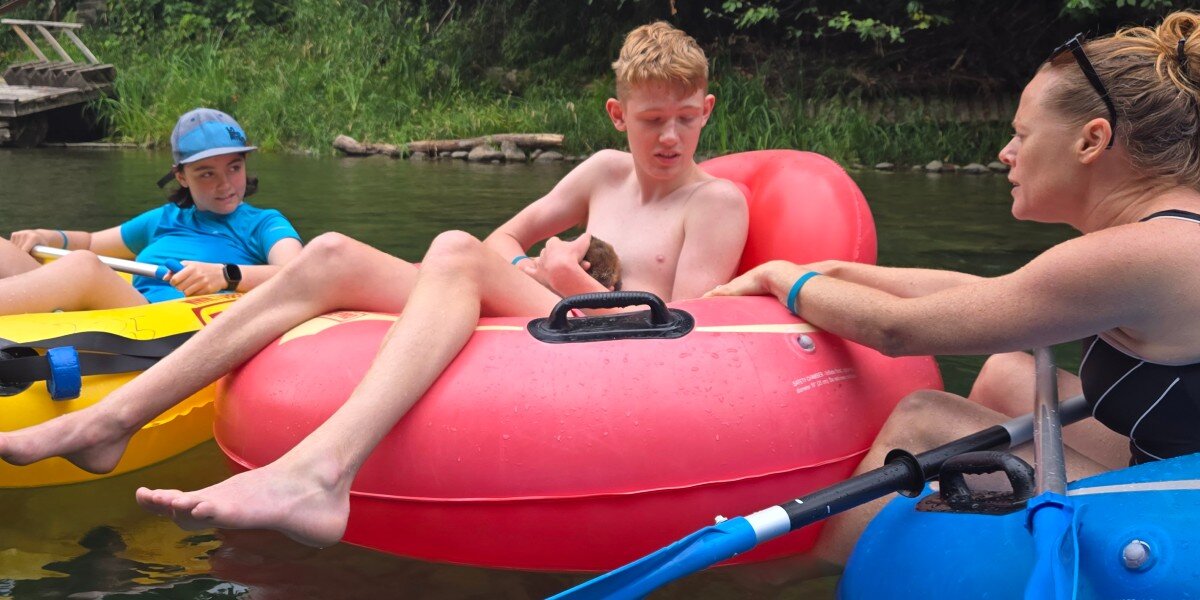 Teen Tubing Down River Reaches Hand Into Water And A Week-Old Baby Grabs On