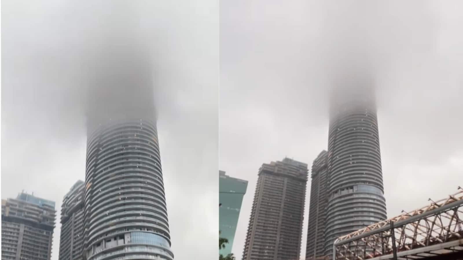 ‘Bharat ka Burj Khalifa’: Internet reacts as Noida highrise is shrouded in monsoon clouds
