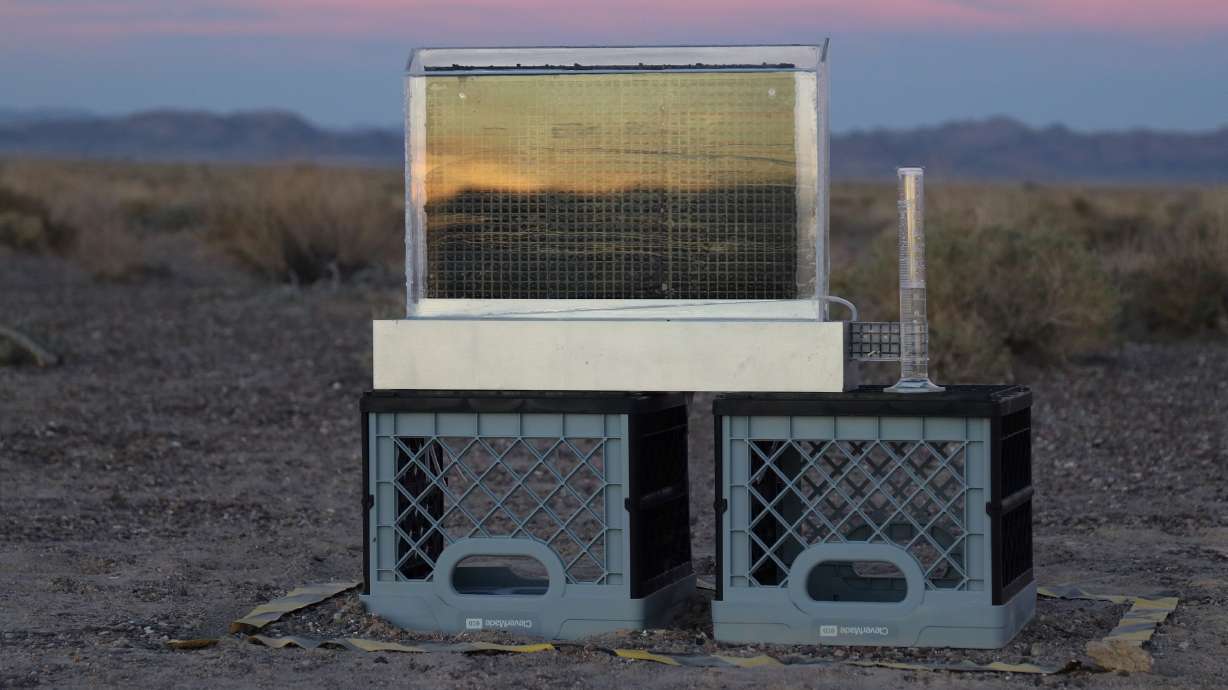 Water harvesting devices pull drinking water from the air in deserts, but face criticism