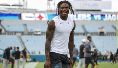 Jacksonville Jaguars wide receiver Travis Hunter