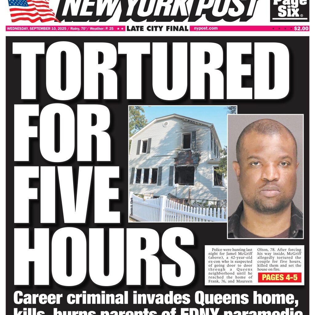 NY Post Cover for September 10, 2025