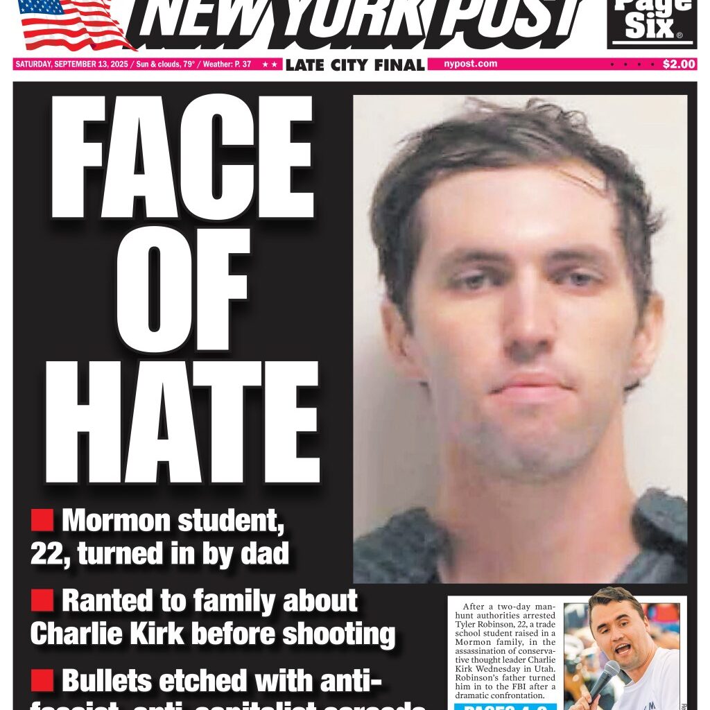 NY Post Cover for September 13, 2025