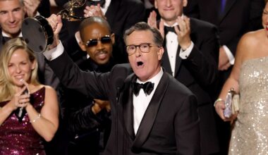 Stephen Colbert wins Emmy amid cancellation, says he never loved America more