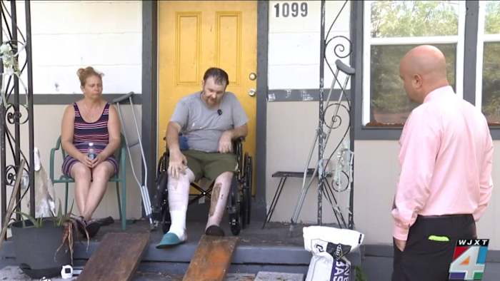 Jacksonville man believes he was infected with flesh-eating bacteria while cutting grass