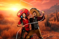 Omar Padilla stars as Petruchio and Liz Magallanes as Kate in Shakespeare Dallas' production...