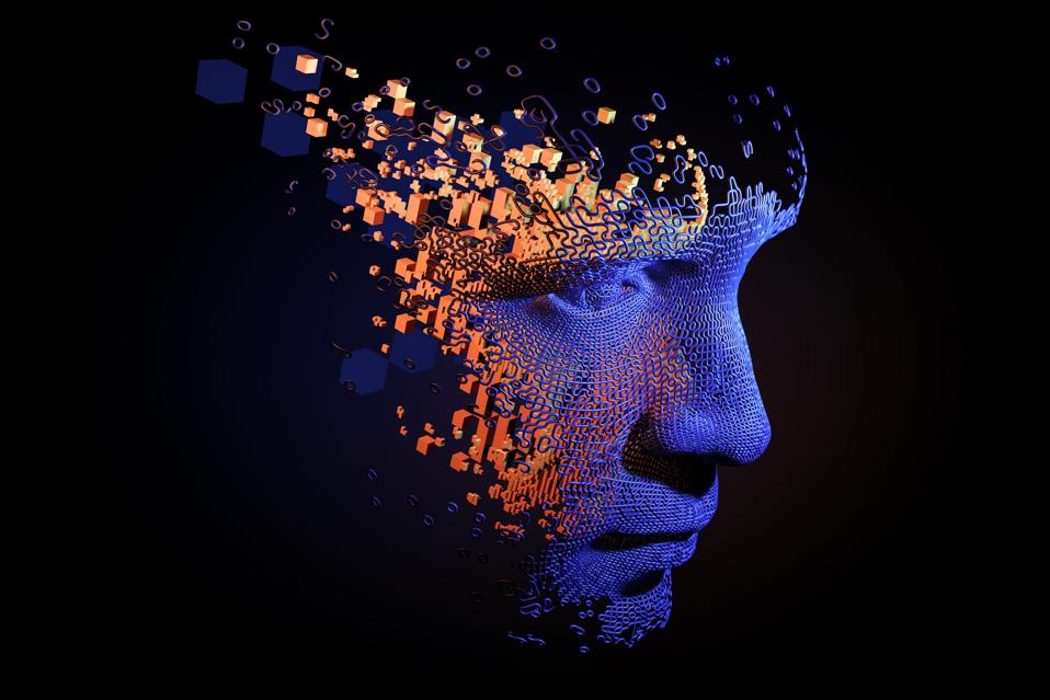 Abstract digital human face