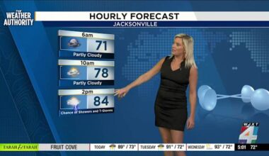 Showers, storms, and Hurricane Gabrielle update from News4JAX