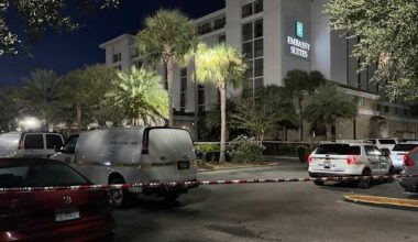 Man dies after being shot multiple times by 2 masked suspects in hotel parking lot on Baymeadows Road: JSO