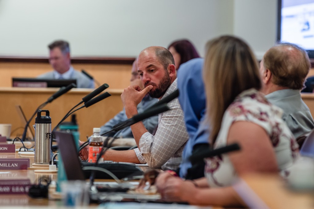 Matthew Vespi during a San Diego Water Authority meeting in Kearny Mesa on July 27, 2023.