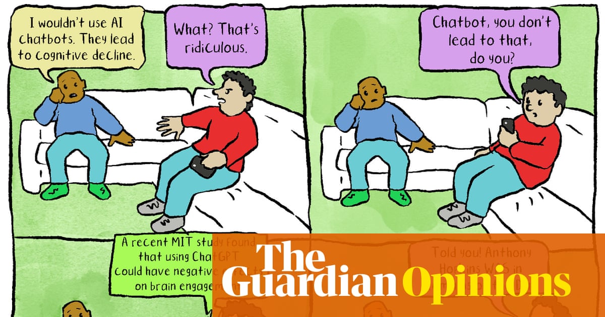 Madeline Horwath on AI chatbots and cognitive decline – cartoon - The Guardian