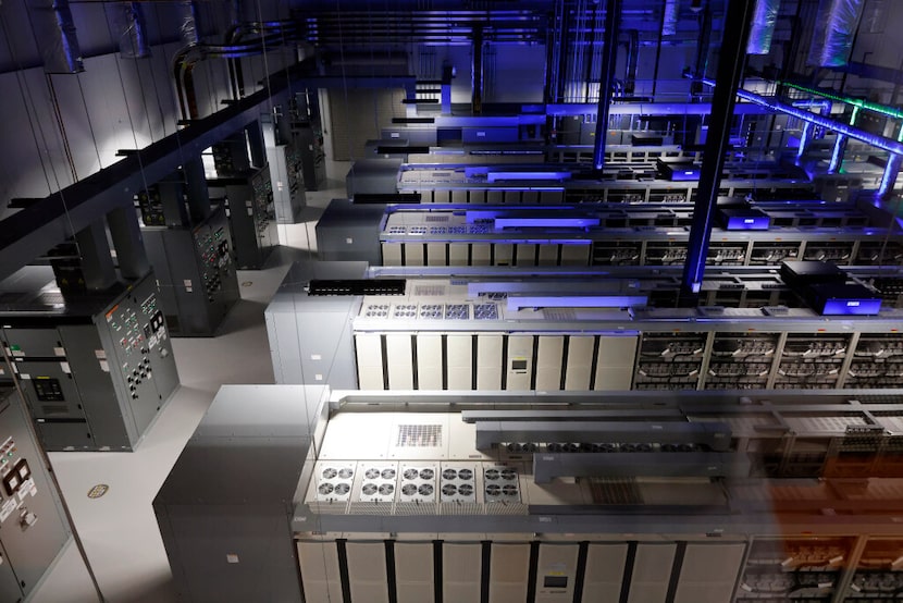 An overhead view of Dallas TX1’s electrical plant at the NTT Data campus in Garland, June...