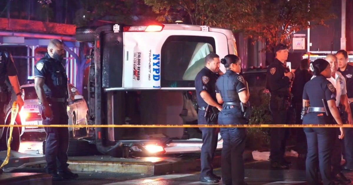NYPD van overturns, injuring multiple officers in East Harlem