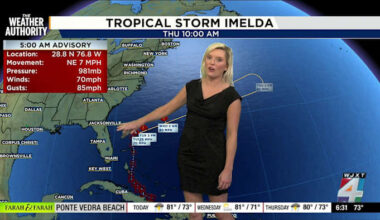 Tropical Storm Imelda brings dangerous surf and high winds to Jacksonville beaches