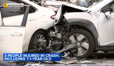 Boy, 11, among those injured in crash after driver runs red light in Philadelphia