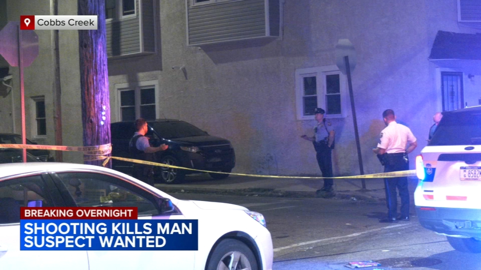 Philadelphia Police search for suspect in shooting death of a man in Cobbs Creek