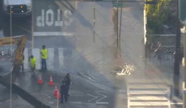 Hoboken water main break: Crews working on repairs at Madison and 7th streets
