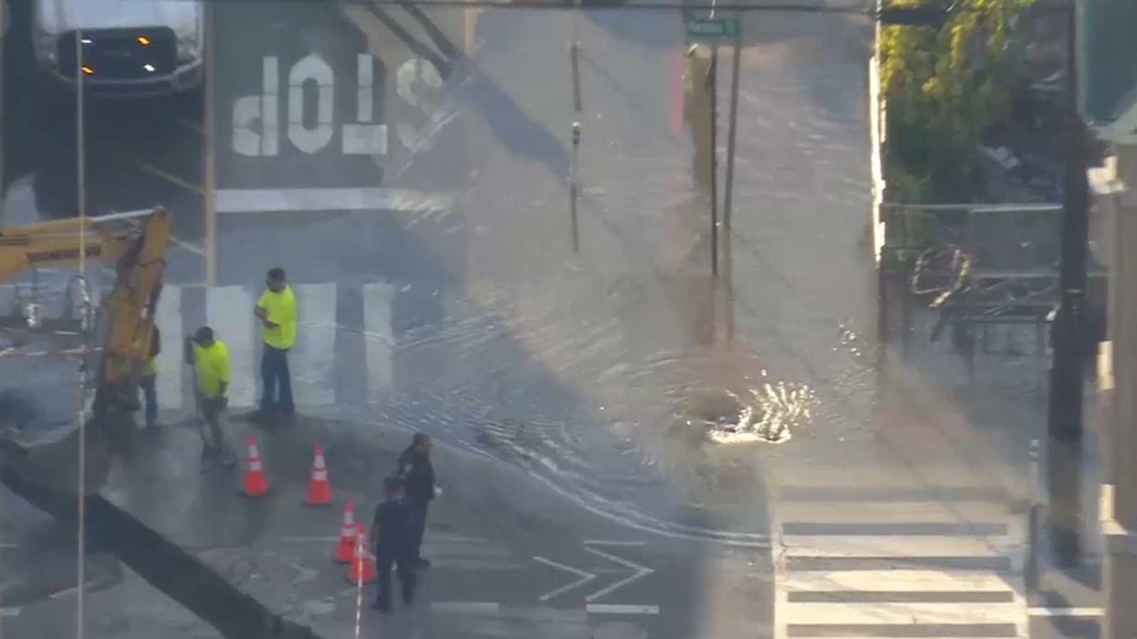 Hoboken water main break: Crews working on repairs at Madison and 7th streets