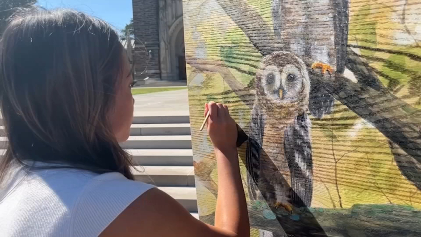 Teen artist Sarah Wall begins Duke journey, blends creativity with purpose