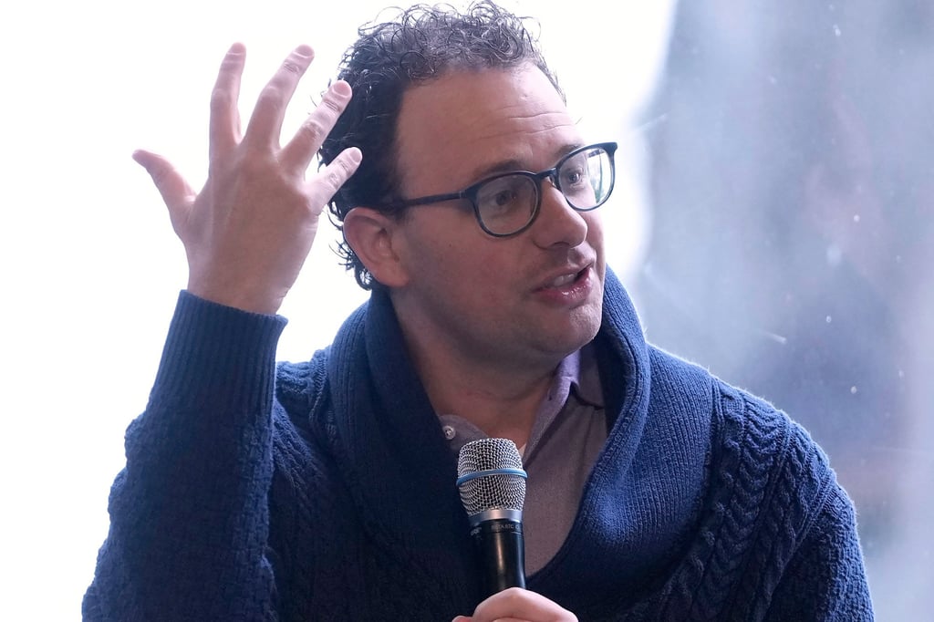 Dario Amodei, CEO and cofounder of Anthropic, speaks at the International Network of AI Safety Institutes in San Francisco, November 20, 2024. Photo: AP