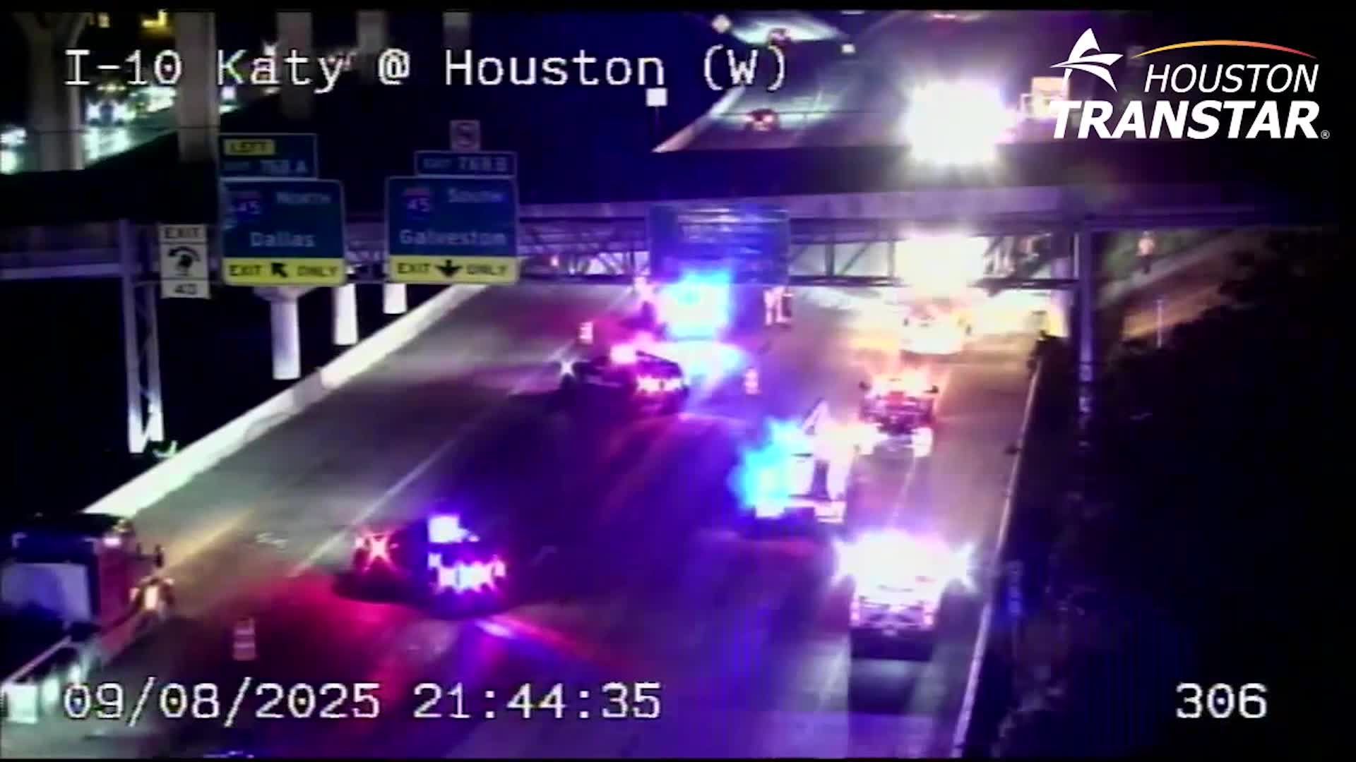 Excavator flies off truck in Houston, slams into woman's windshield