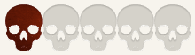 1 skull out of 5