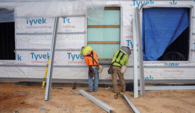 FILE PHOTO: Construction site facing shortages of migrant workers due to the pace of ICE raids
