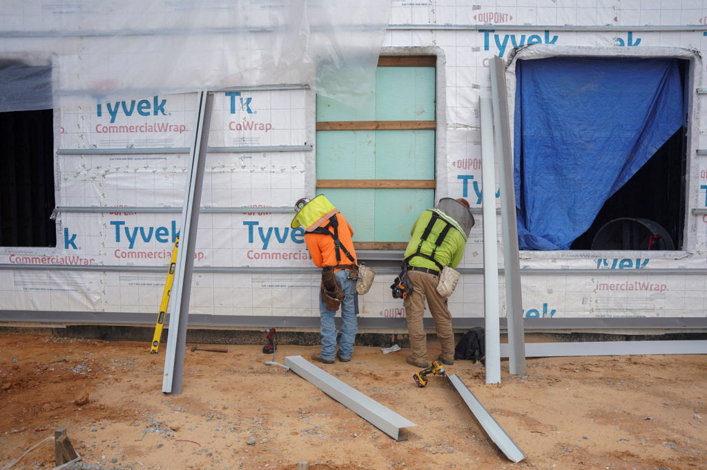 FILE PHOTO: Construction site facing shortages of migrant workers due to the pace of ICE raids