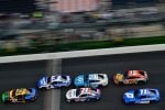 #23: Bubba Wallace, 23XI Racing, Chumba Casino Toyota Camry and #5: Kyle Larson, Hendrick Motorsports, HendrickCars.com Chevrolet, Indianapolis