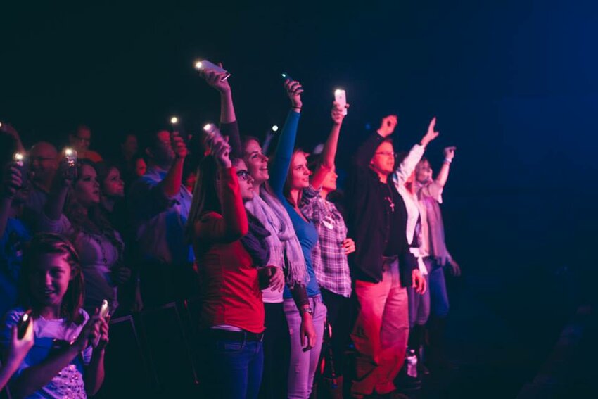 Fans celebrate at a recent Murray Hill Theater show.