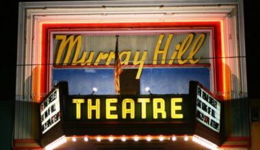 The Murray Hill Theater marquee.