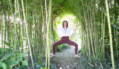 Meghan Dwyer, a healing arts practitioner since 2009, in a yoga pose during a 2015 trip to Guatemala.