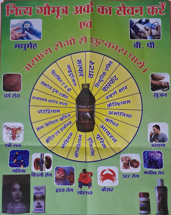 Claims of cow urine curing diseases 