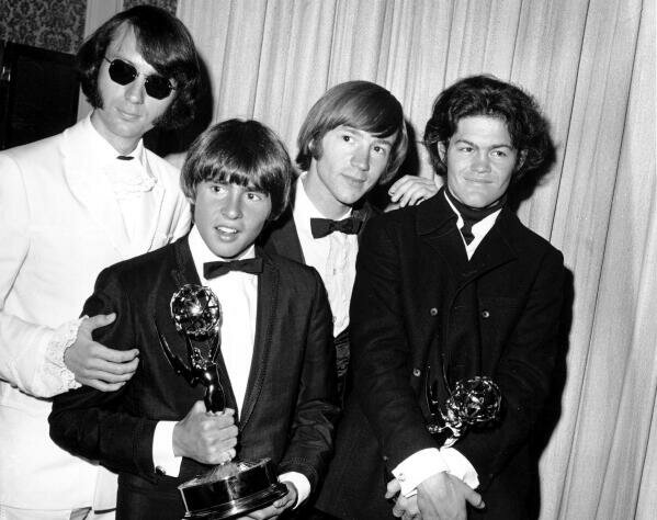 The Monkees in 1967 after winning an Emmy for best television comedy series.