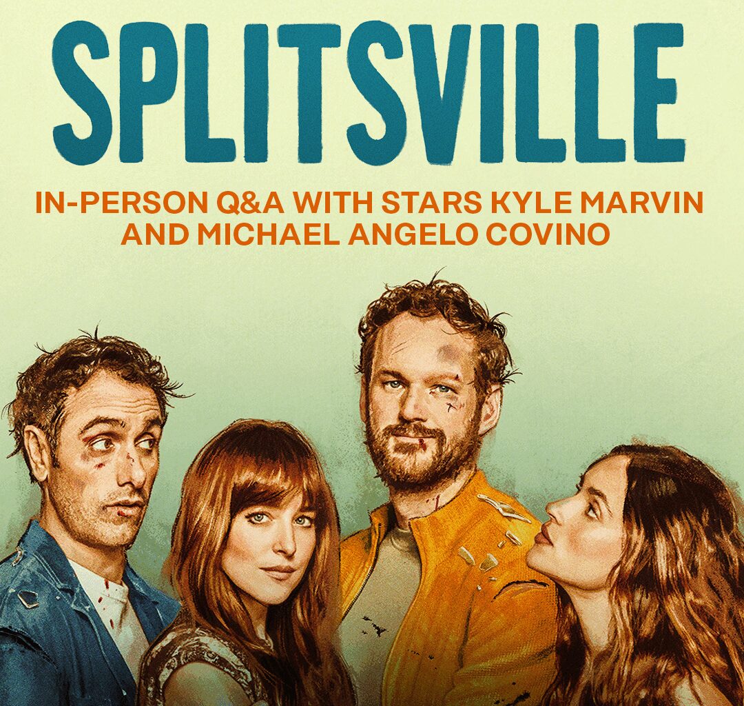 From left: “Splitsvillle” stars Michael Angelo Covino, Dakota Johnson, Kyle Marvin and Adria Arjona.