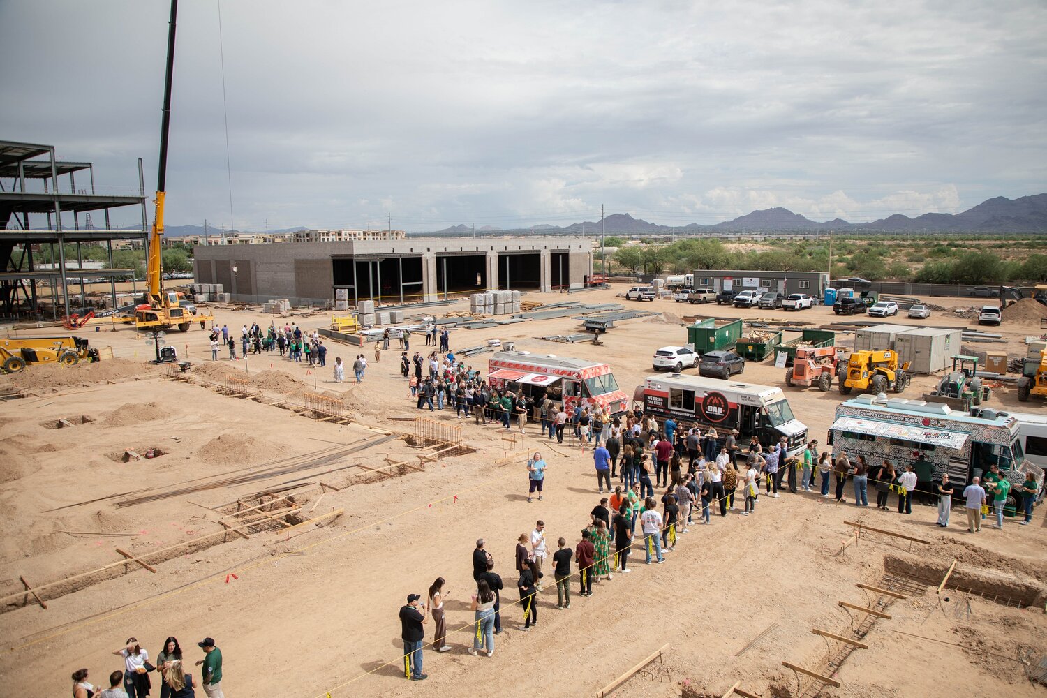 A topping out ceremony was held Sept. 24 at the new Sprouts Farmers Market headquarters located at 56th Street and the Loop 101. Construction is expected to be completed by August 2026. (Courtesy of Peter Madrid/MadridMedia)