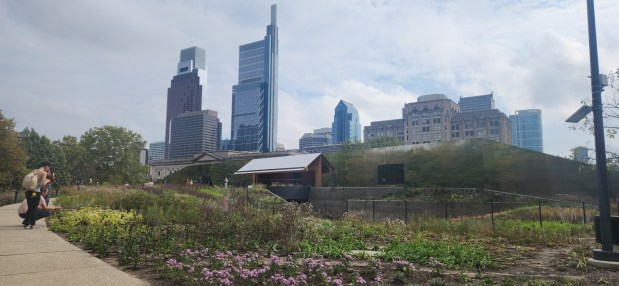 Along the Benjamin Franklin Parkway at Calder Gardens. (BILL RETTEW/MEDIANEWS GROUP)
