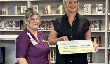 Lingle Middle School receives $20,000 grant for library books