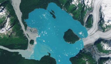 Melting glacier creates a new island in Alaska, satellite images show