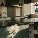 ABC Flats / Isso Architects - Interior Photography, Kitchen, Lighting, Countertop, Glass, Chair