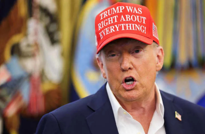 US President Donald Trump an announcement in the Oval Office at the White House in Washington, DC, US, August 22, 2025 (credit: REUTERS/JONATHAN ERNST)