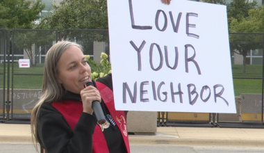Hundreds protest against federal presence in Rockford, Chicago