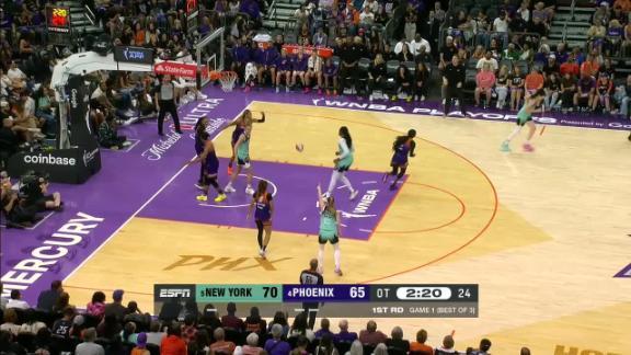 Cloud scores 23, Stewart adds 18 as Liberty beats Mercury 76-69 in OT