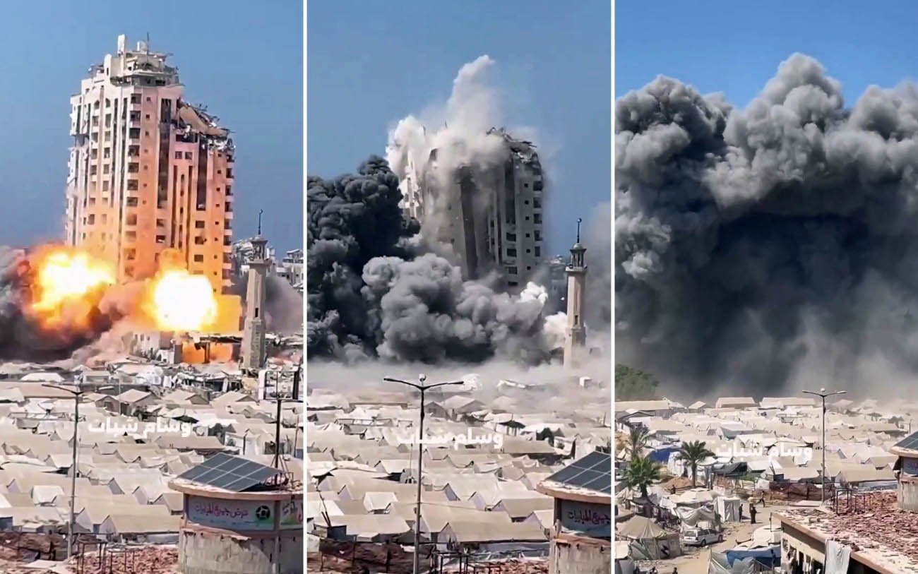 IDF blows up a Gaza City high-rise building, says it housed Hamas infrastructure