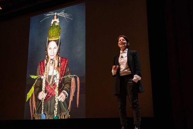 "Honor, an Artist Lecture by Suzanne Bocanegra," starring Lili Taylor. (Stephanie Berger)