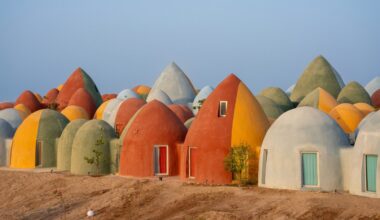 Colourful buildings in Iran