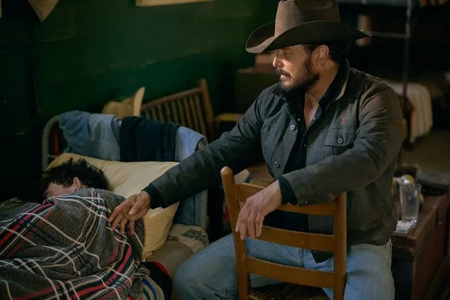Paramount Network Finn Little as Carter and Cole Hauser as Rip on 'Yellowstone'