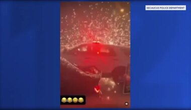 'Like a war zone.' Secaucus police vehicles surrounded during 'riotous' street takeover