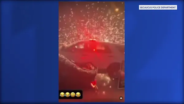 'Like a war zone.' Secaucus police vehicles surrounded during 'riotous' street takeover